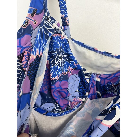 Talbots Blue and Purple Floral Bikini - Picture 7 of 8